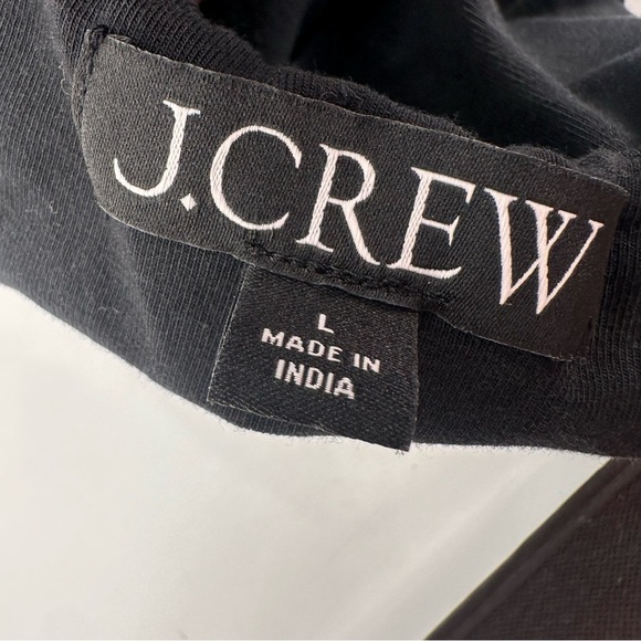 J. Crew 2025 Stretch Cotton Shelf Bra Tank Top Black Large - Picture 3 of 6